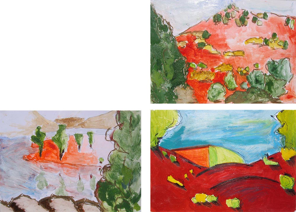 2005 Lac du salagou (série sur papier de 27x42cm)